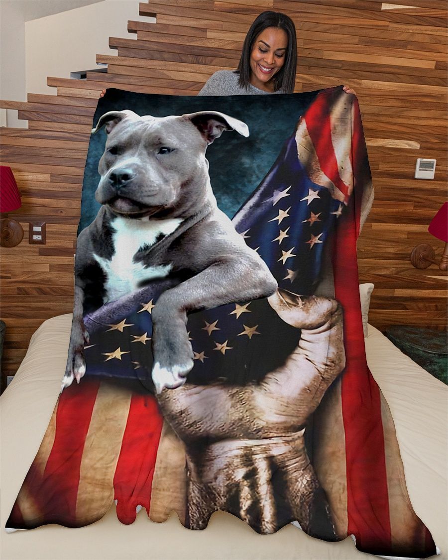 Pitbull Sherpa Fleece Blanket