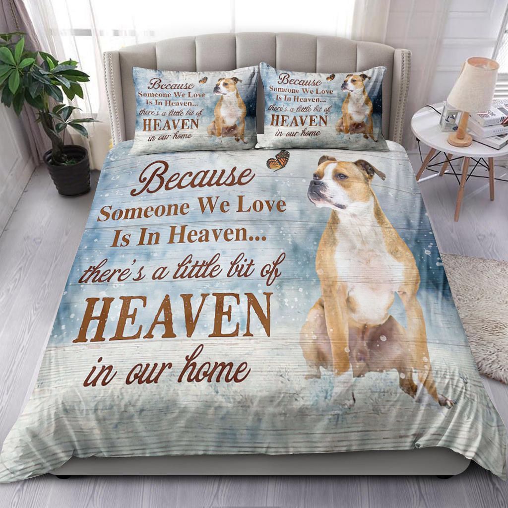 Pitbull Because Someone We Love Is In Heaven Bedding Set