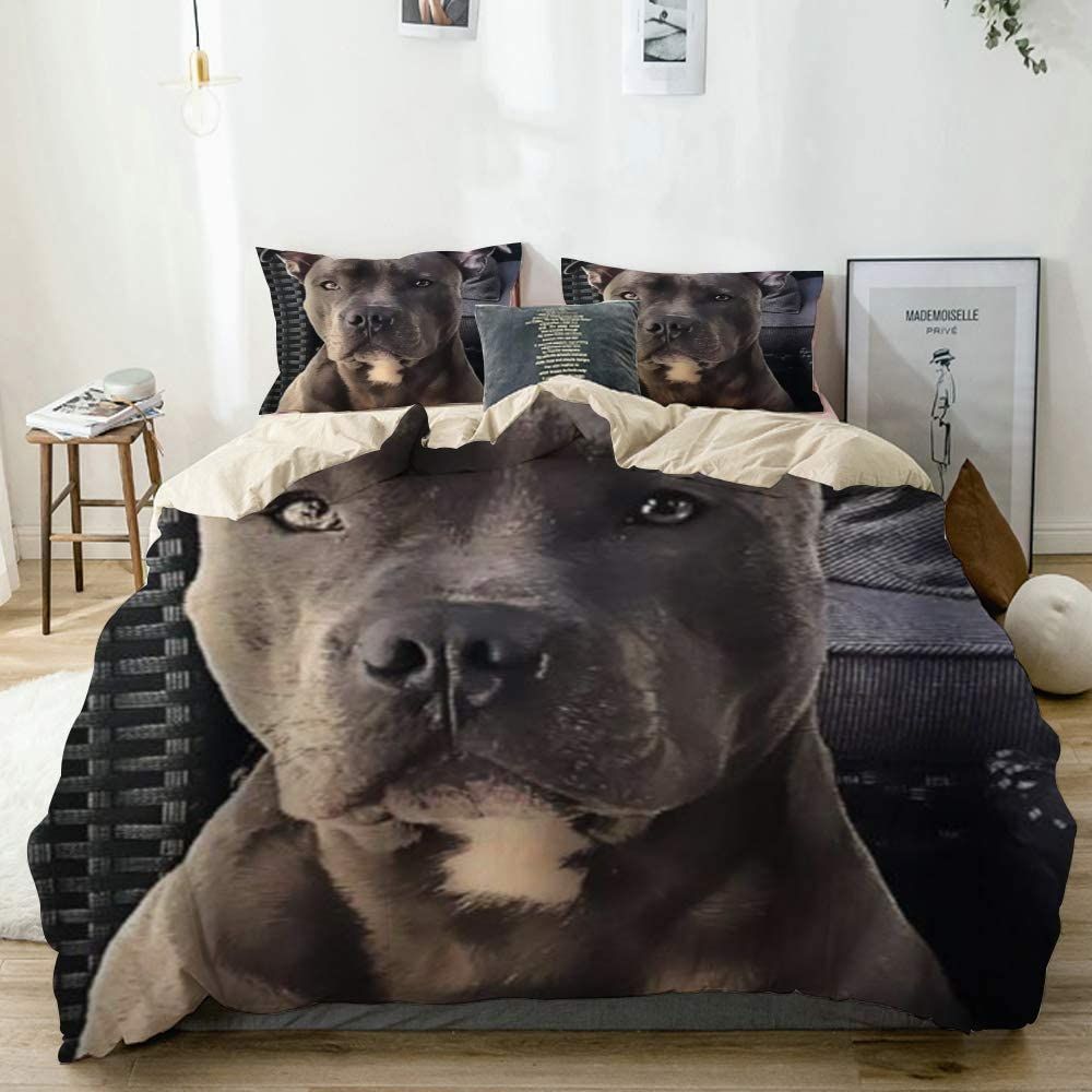 Pitbull Black Swag Bedding Set