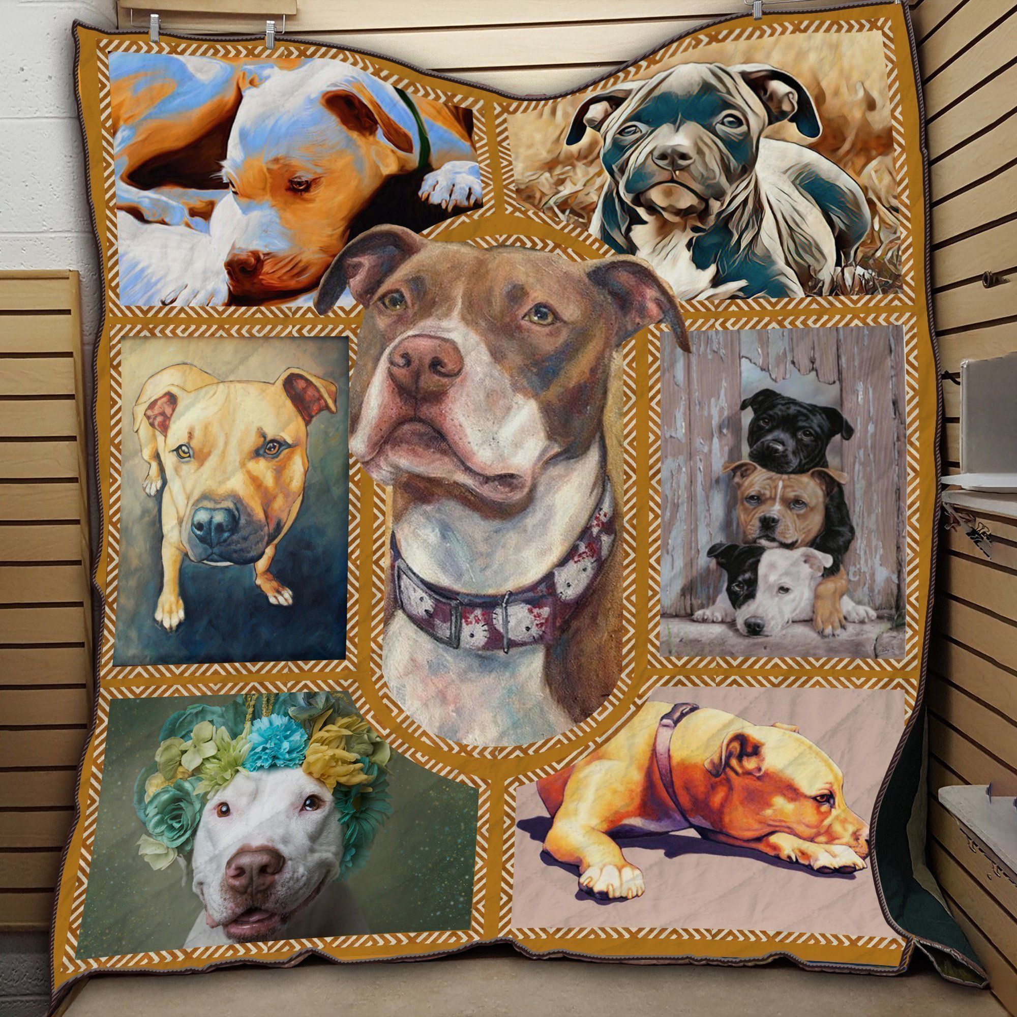Pitbull Dog Love Quilt Blanket Dhc09121943Dd
