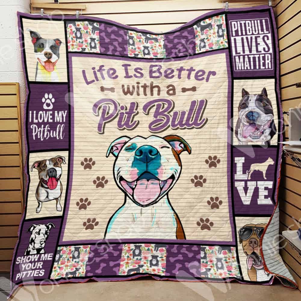 Pitbull Dog Quilt Blanket DHC0102762TD