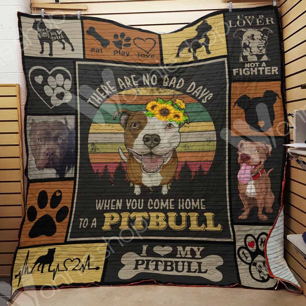 Pitbull Dog Quilt Blanket DHC1002667TD