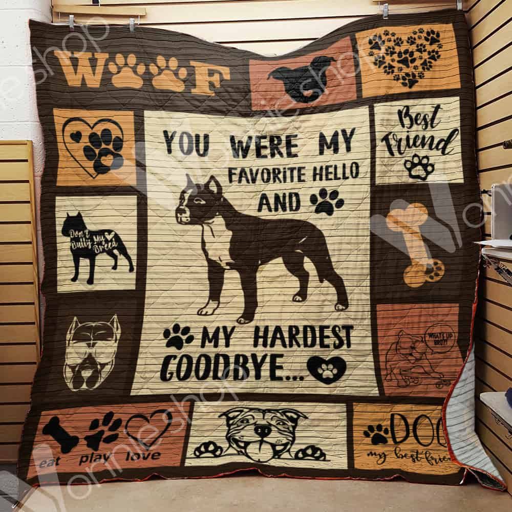Pitbull Dog Quilt Blanket DHC1002671TD