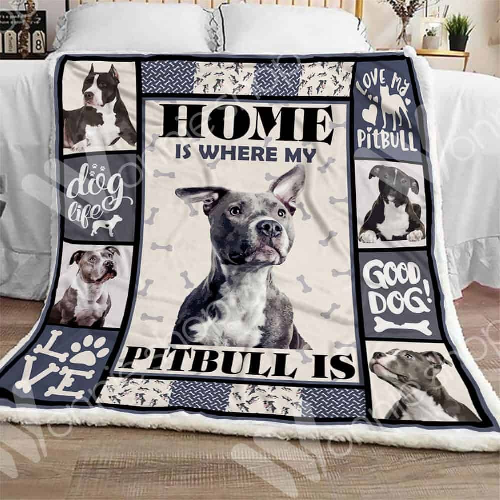 Pitbull Dog Sherpa Quilt Blanket DHC0102459TD