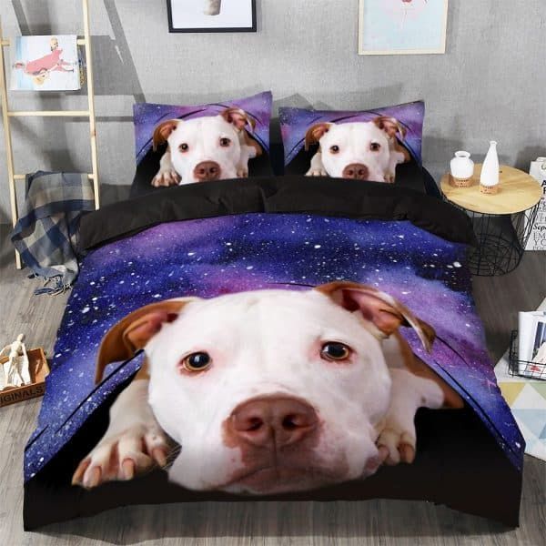Pitbull Galaxy Bedding Set