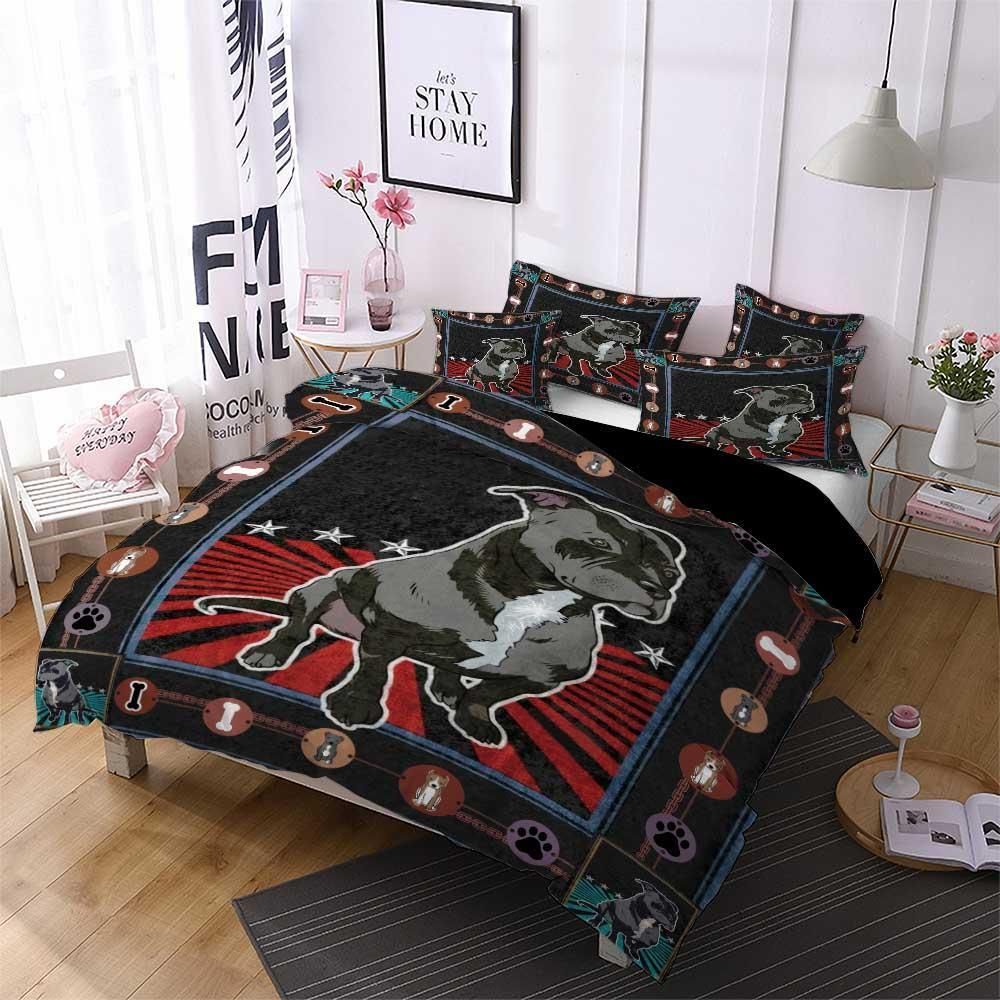 Pitbull Gift For Gog Lovers 3D Printed Bedding Set
