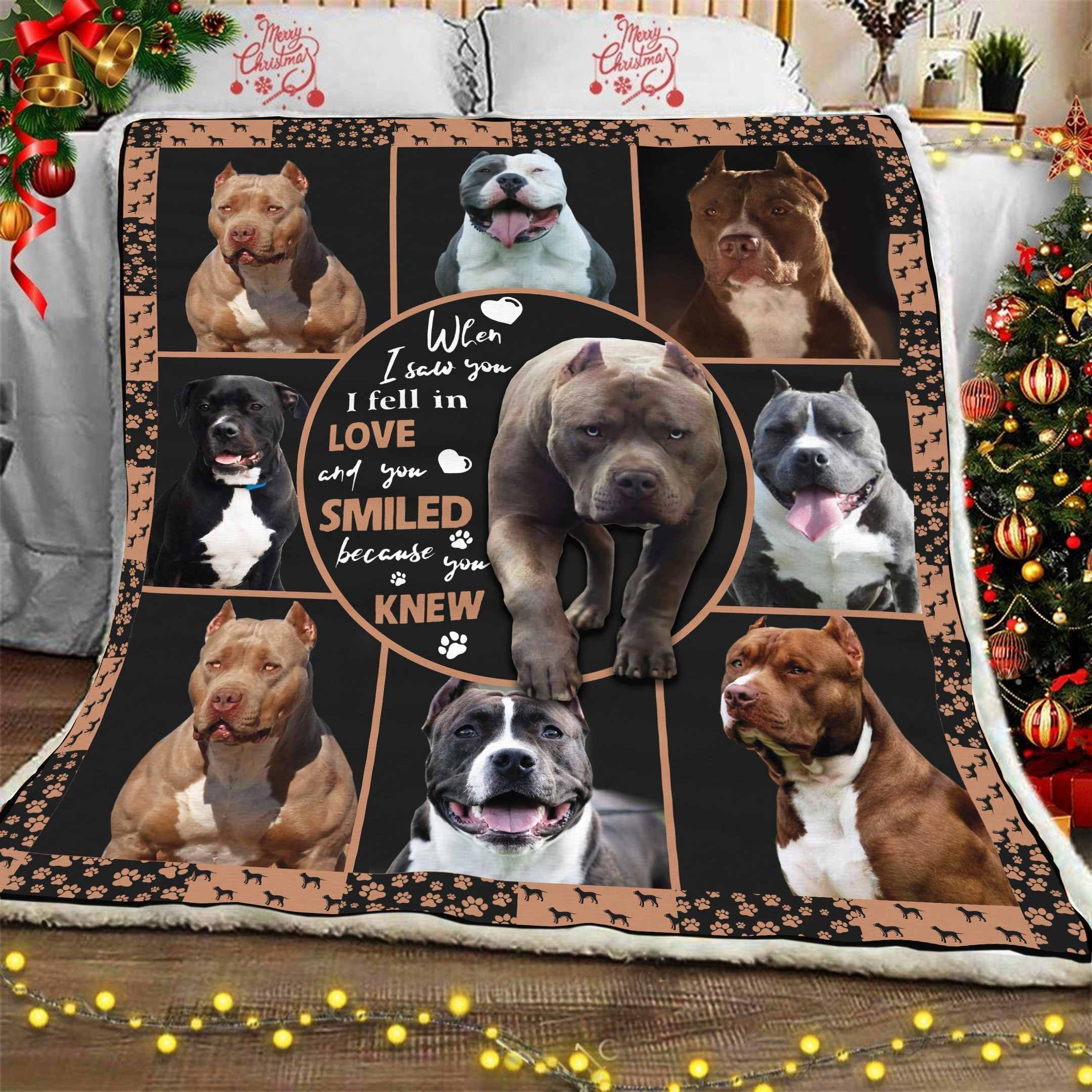Pitbull Lovely Sherpa Fleece Blanket