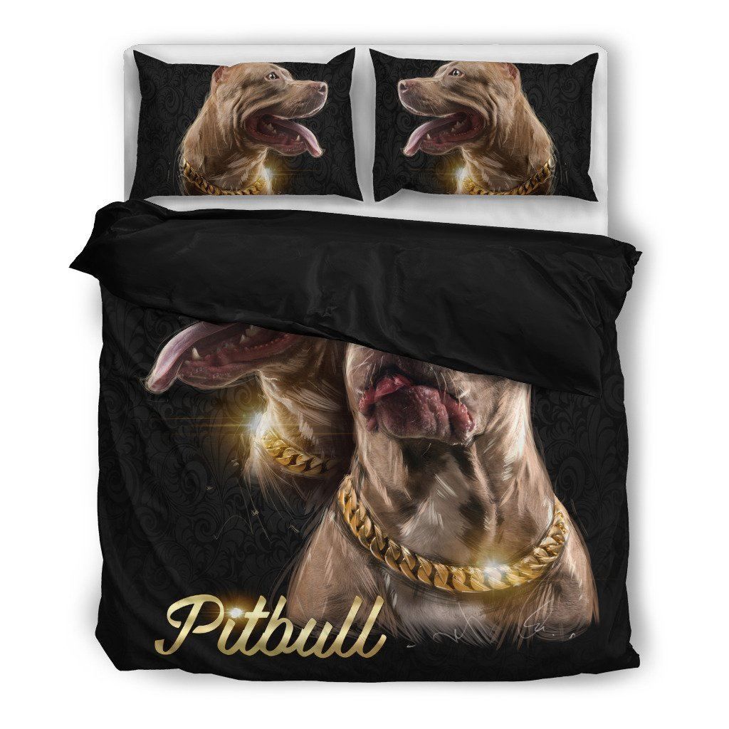 Pitbull Lover Dog Themed Bedding Set