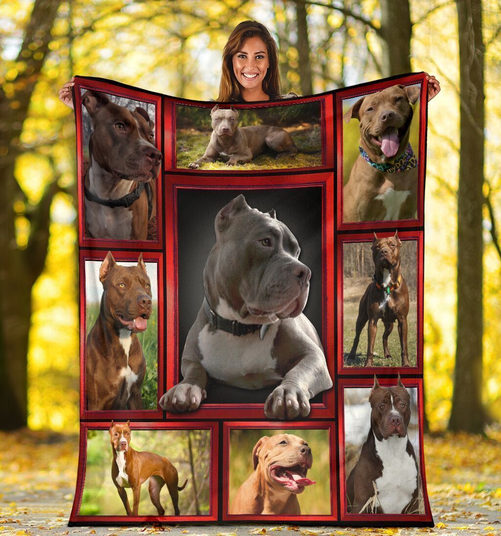 Pitbull Pitbulls Pit Bull Lover Sherpa Fleece Blanket