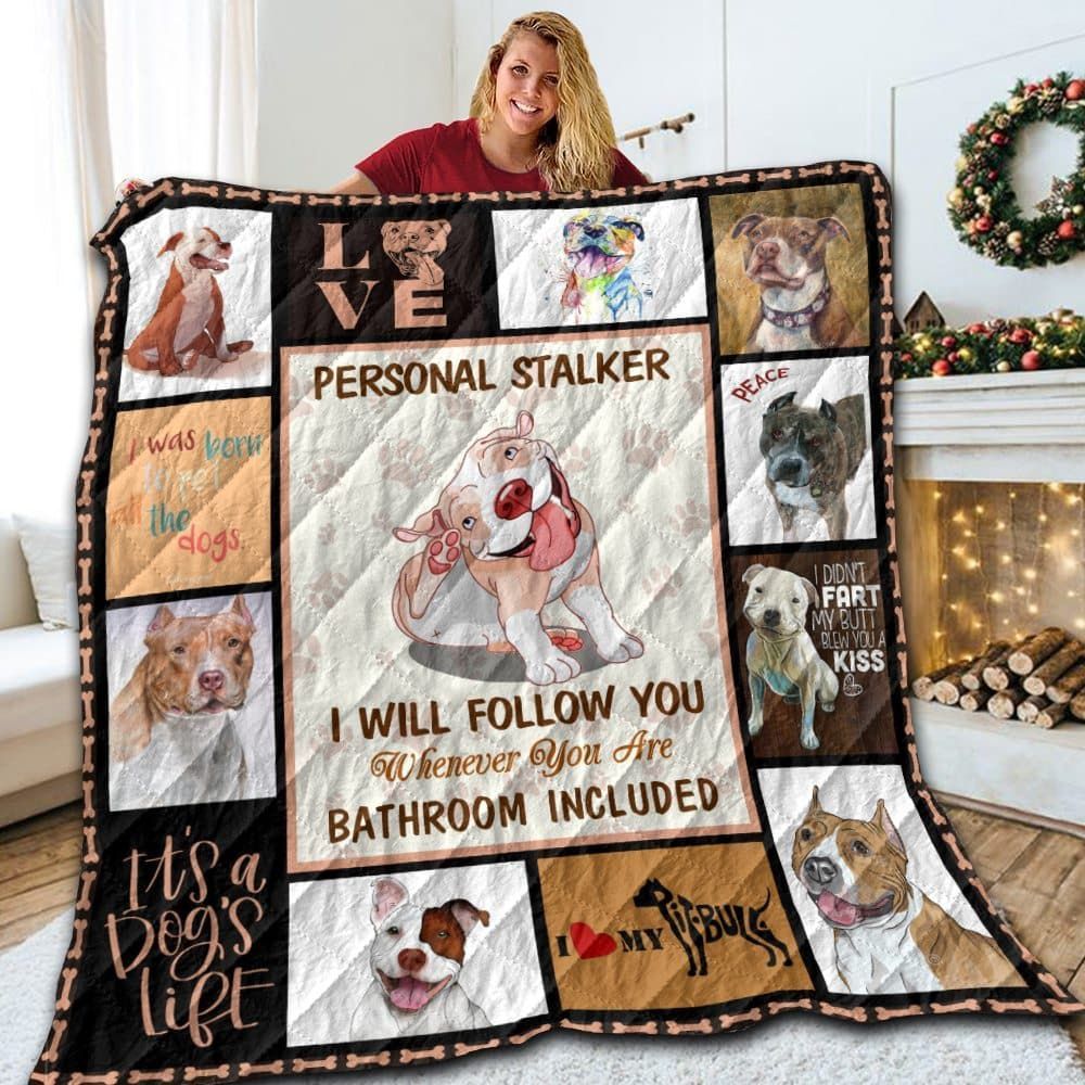 Pitbull Take Care Of Your Dog Life GS-CL-DT3006 Quilt Blanket