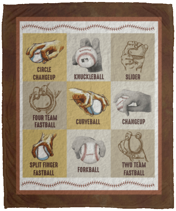 Pitch A Baseball Sherpa Fleece Blanket