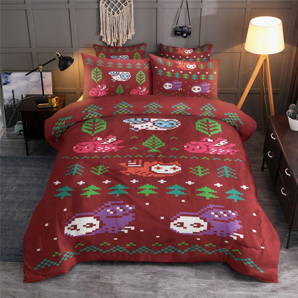 Pixel Owl And Tree Bedding Set