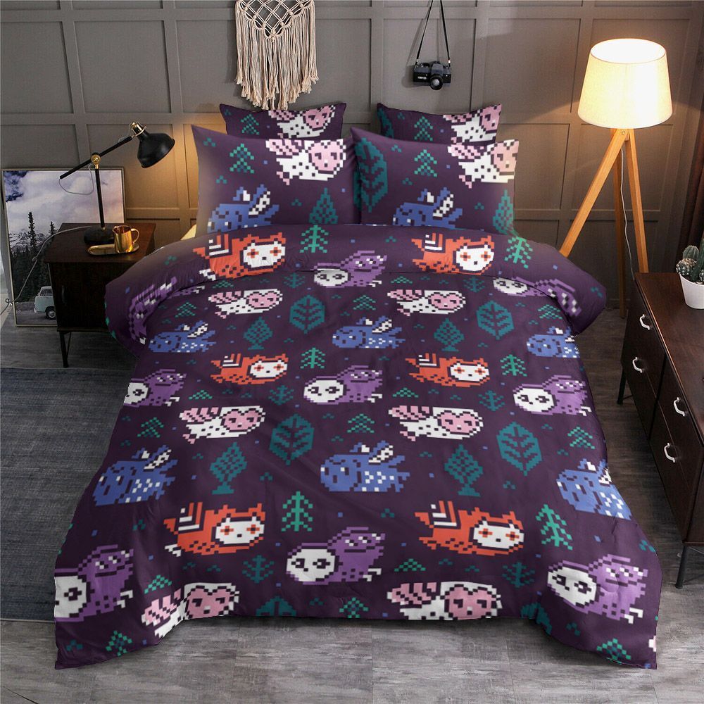 Pixel Owl Bedding Set