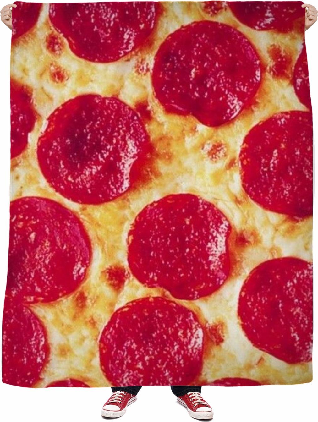 Pizza Sherpa Fleece Blanket