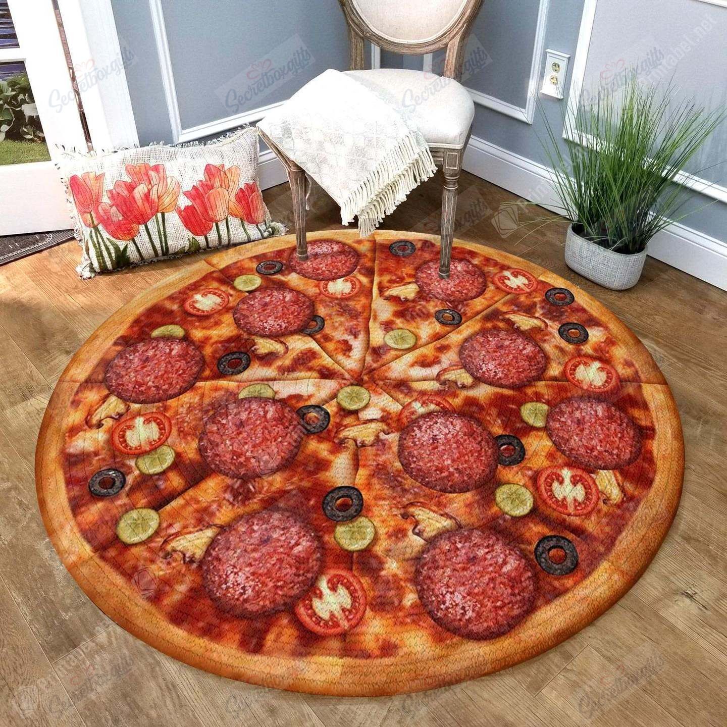 Pizza Lover Round Carpet