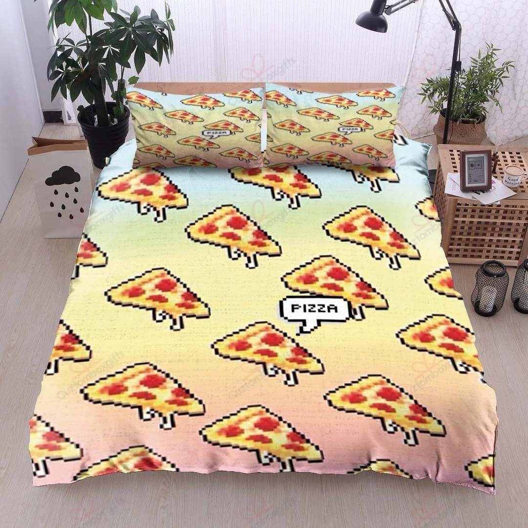Pizza Piece Pattern Printed Bedding Set