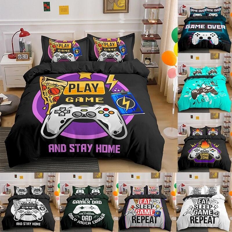 Play Game And Stay Home Bedding Set