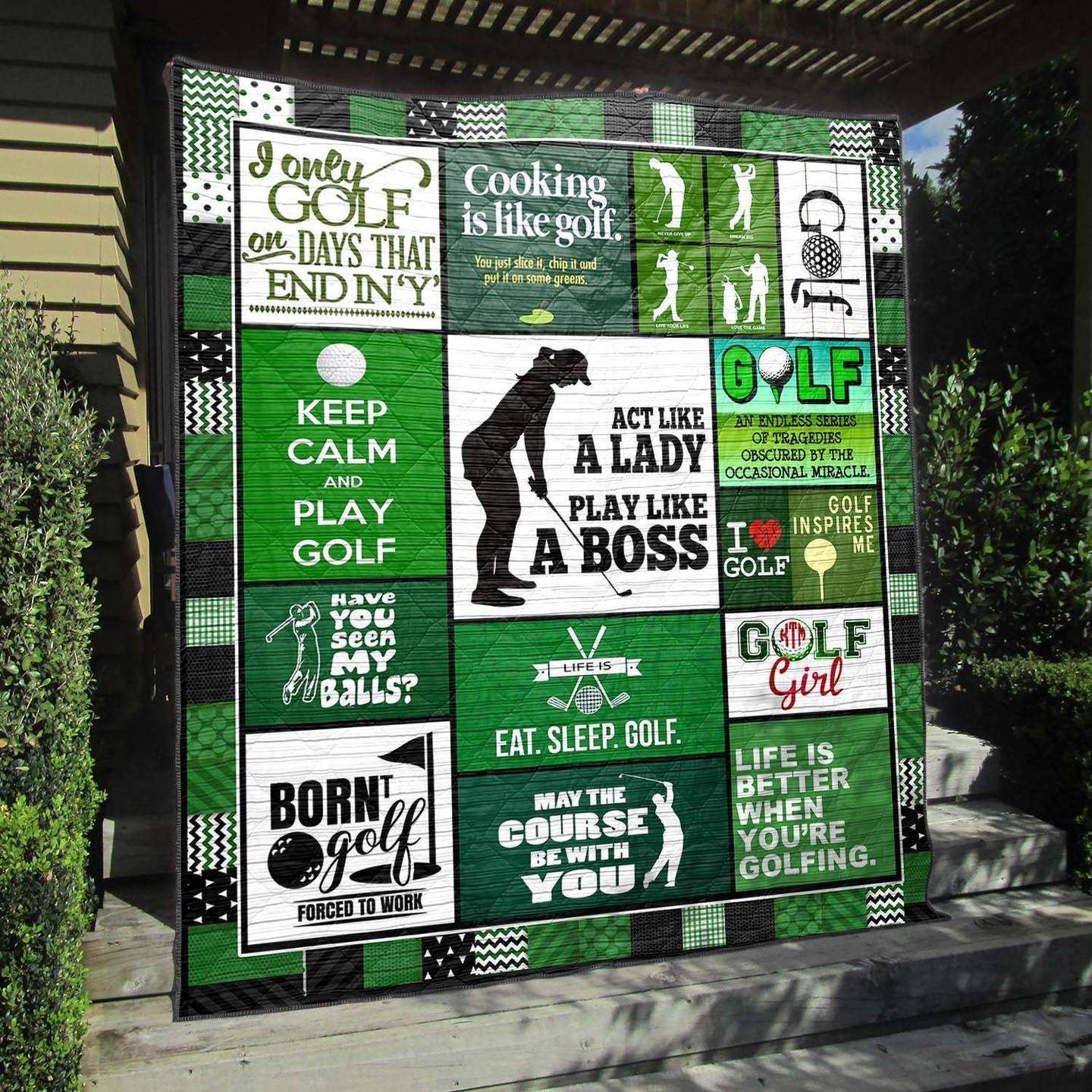 Play Like A Boss Women Golf CLT170652 Quilt Blanket