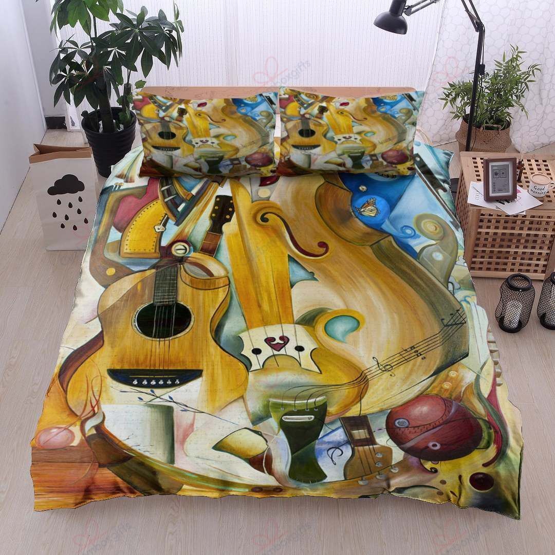 Play Music Colors Printed Bedding Set