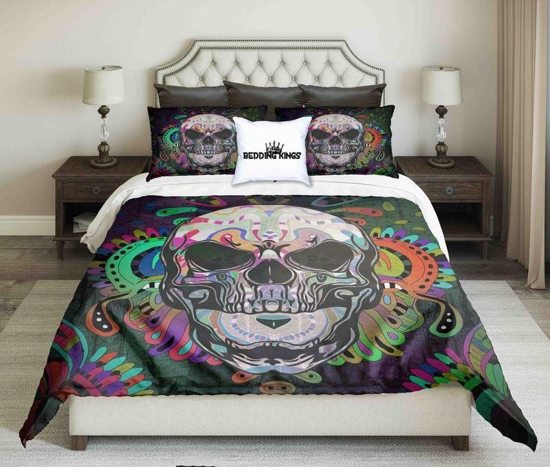 Playful Colours Skull Bedding Set