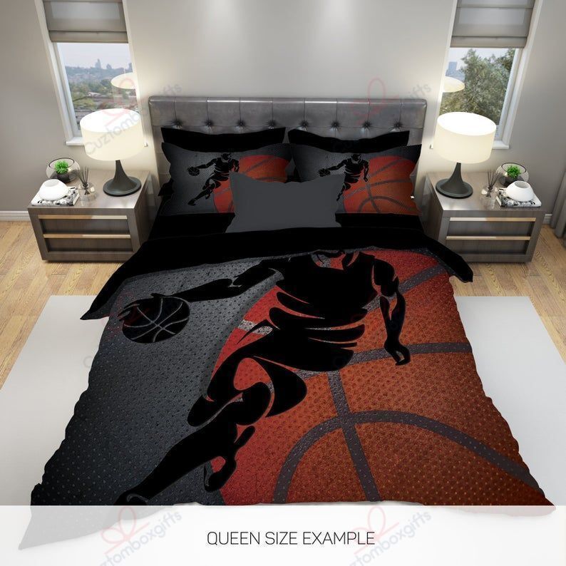Playing Basketball Bedding Set