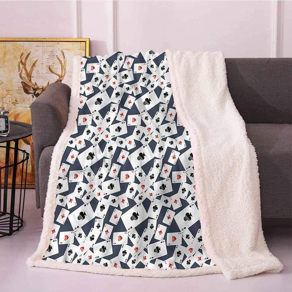 Playing Cards Multiple Aces Sherpa Fleece Blanket