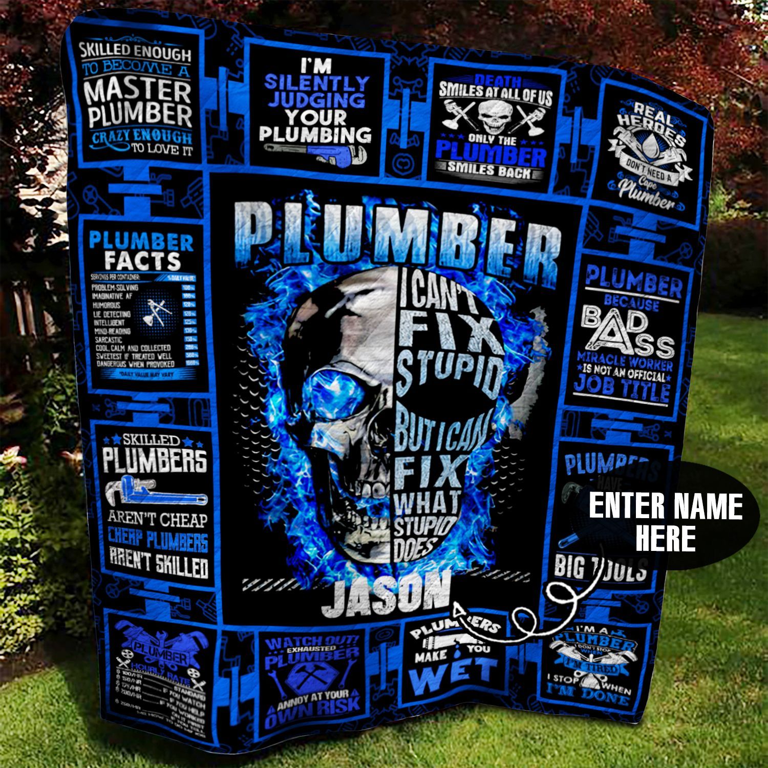 Plumber Personalized Quilt Blanket BBB060629SM