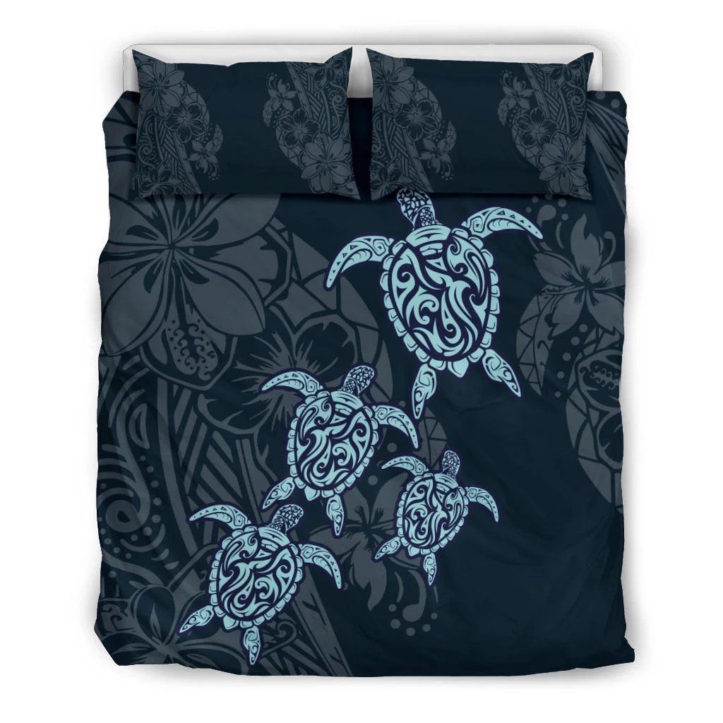 Plumeria Polynesian Deep Sea Hawaii Turtle Bedding Set