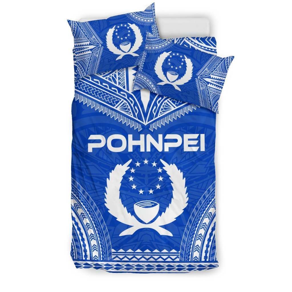 Pohnpei Flag Polynesian Chief Bedding Set