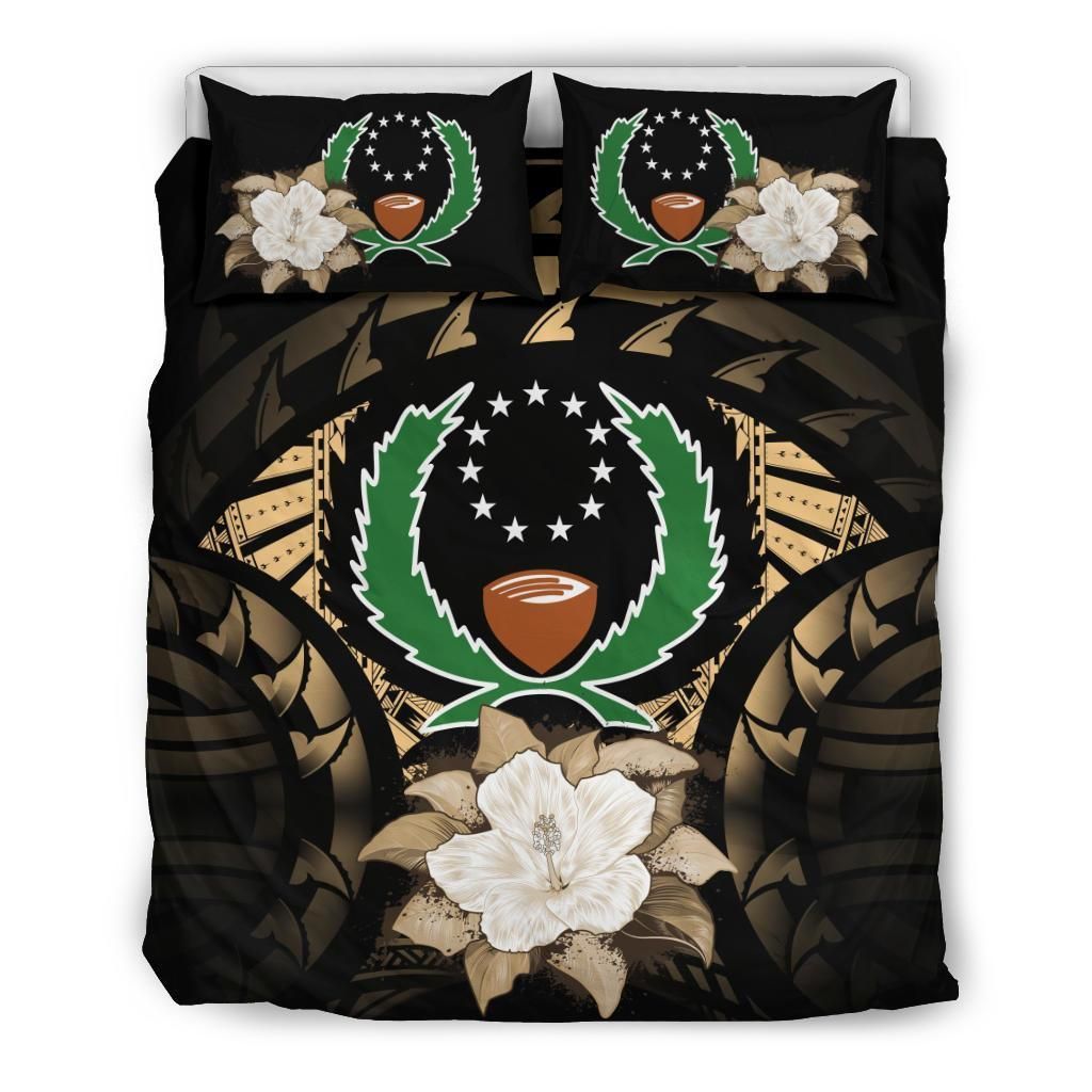 Pohnpei Gold Hibiscus Bedding Set