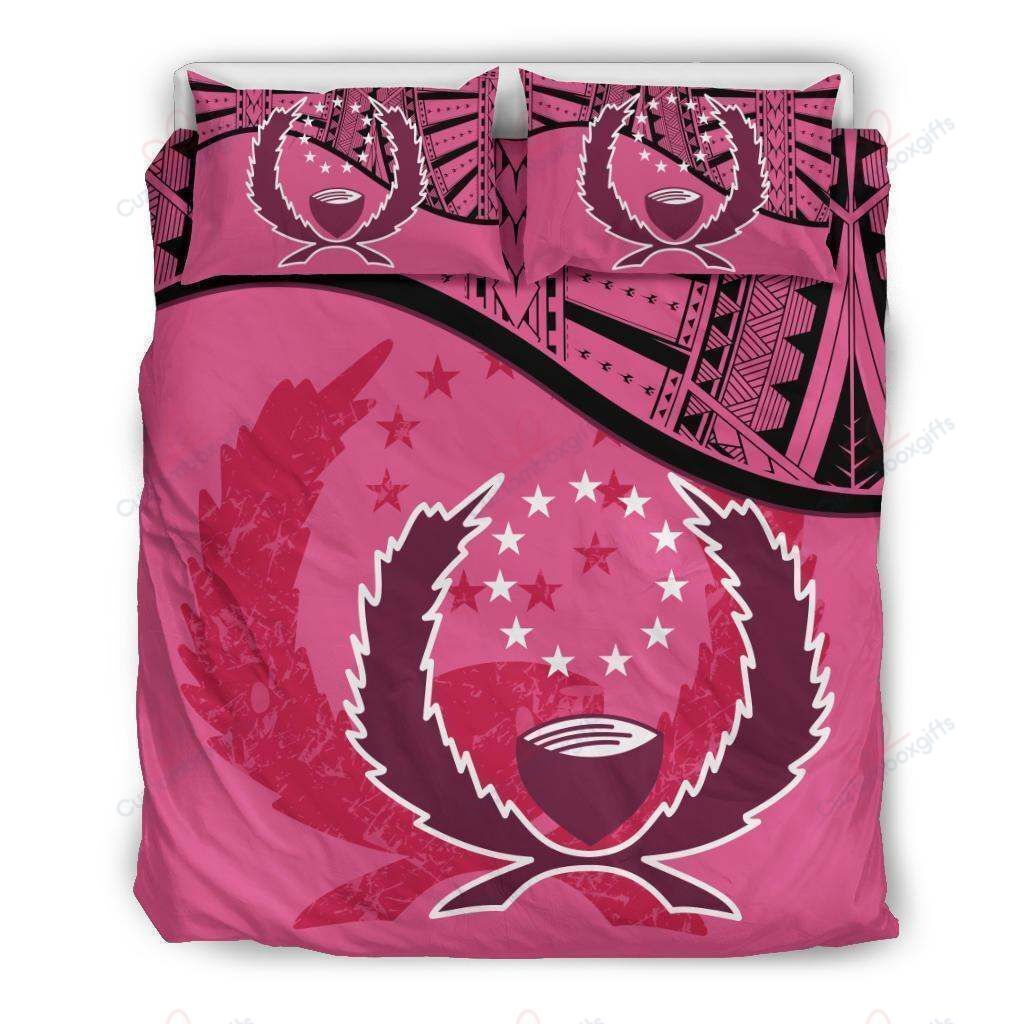 Pohnpei Pink Printed Bedding Set