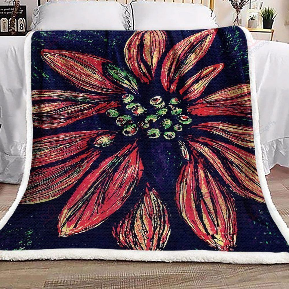 Poinsettia Fleece Blanket