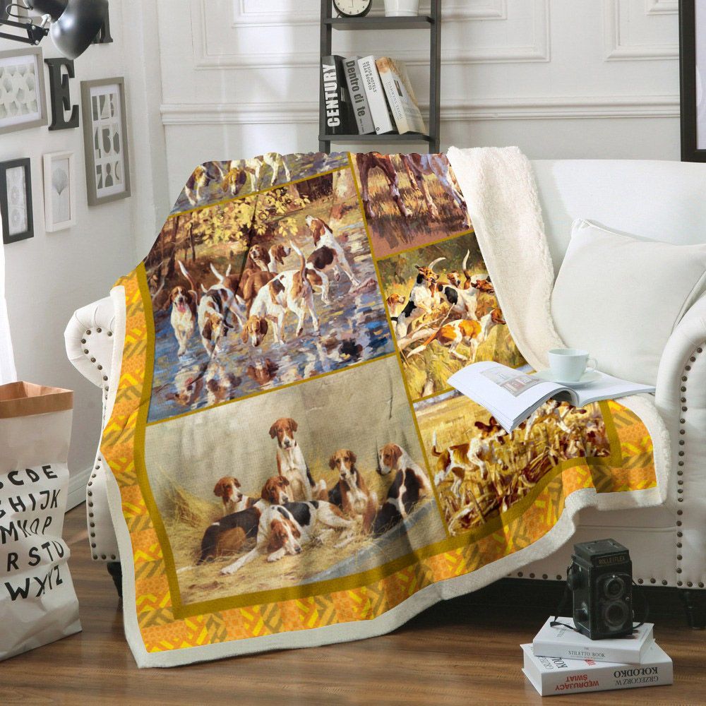 Pointer Dog Sherpa Fleece Blanket