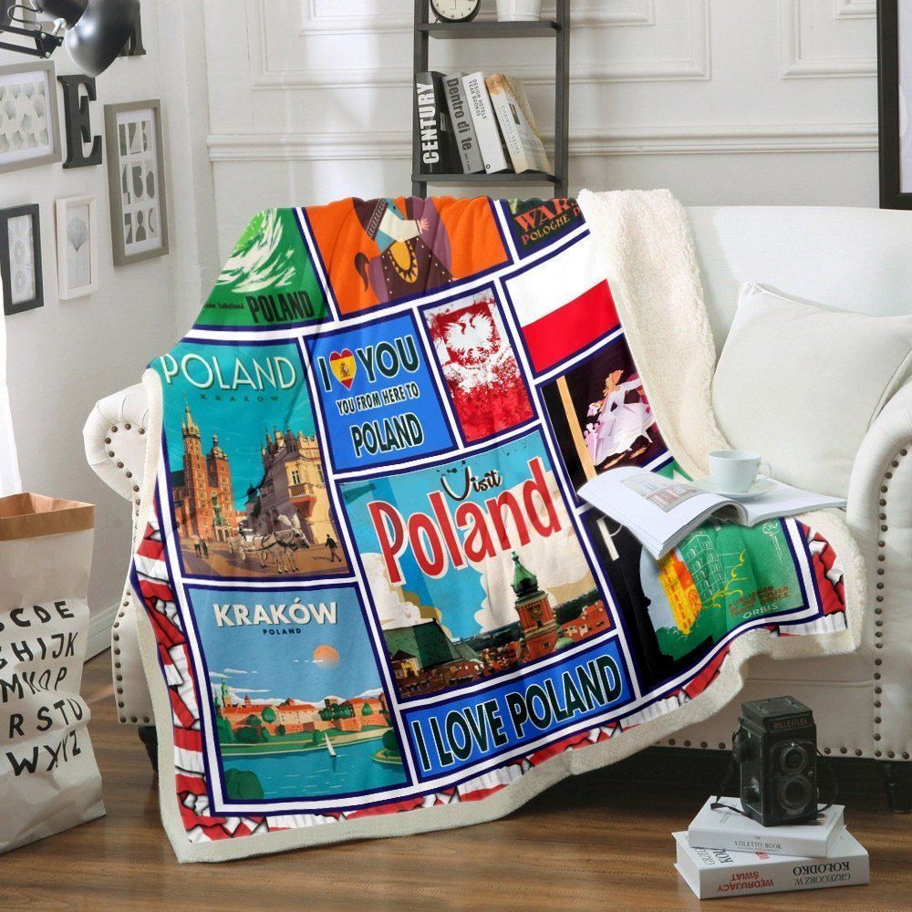 Poland Sherpa Fleece Blanket