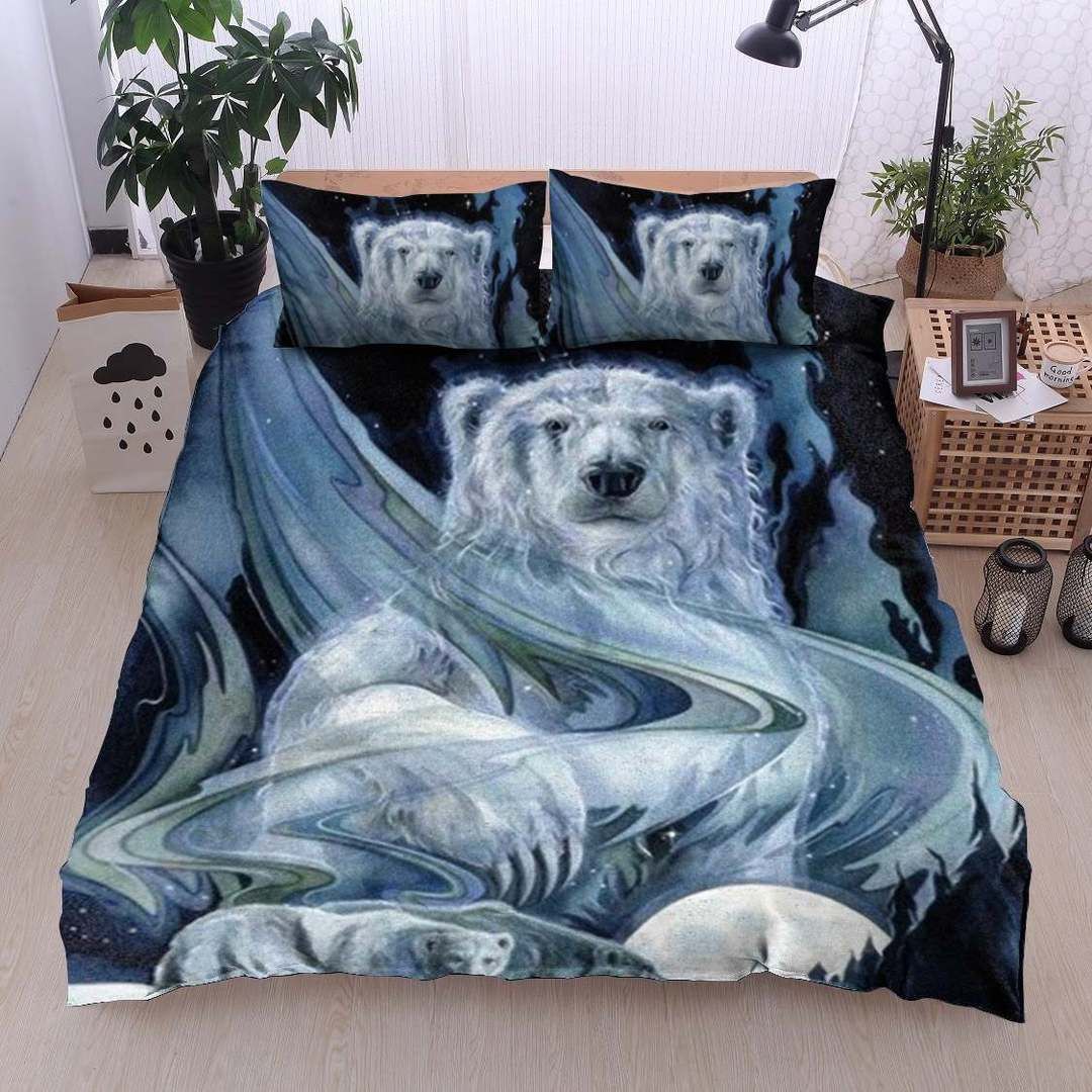Polar Bear Cotton Bed Sheets Spread Comforter Duvet Cover Cotton Bed Sheets Spread Comforter Bedding Set