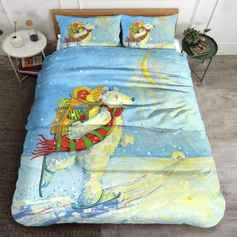 Polar Bear Christmas Printed Bedding Set