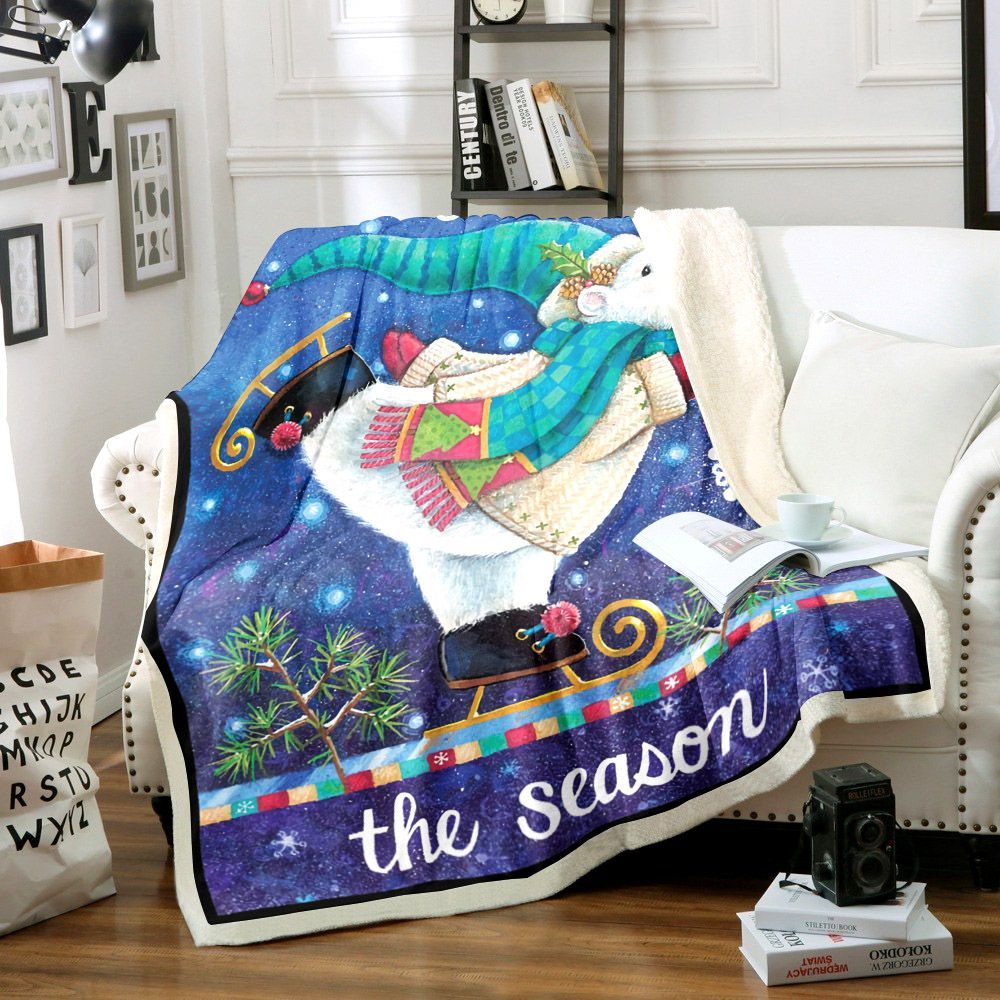 Polar Bear Christmas Sherpa Fleece Blanket