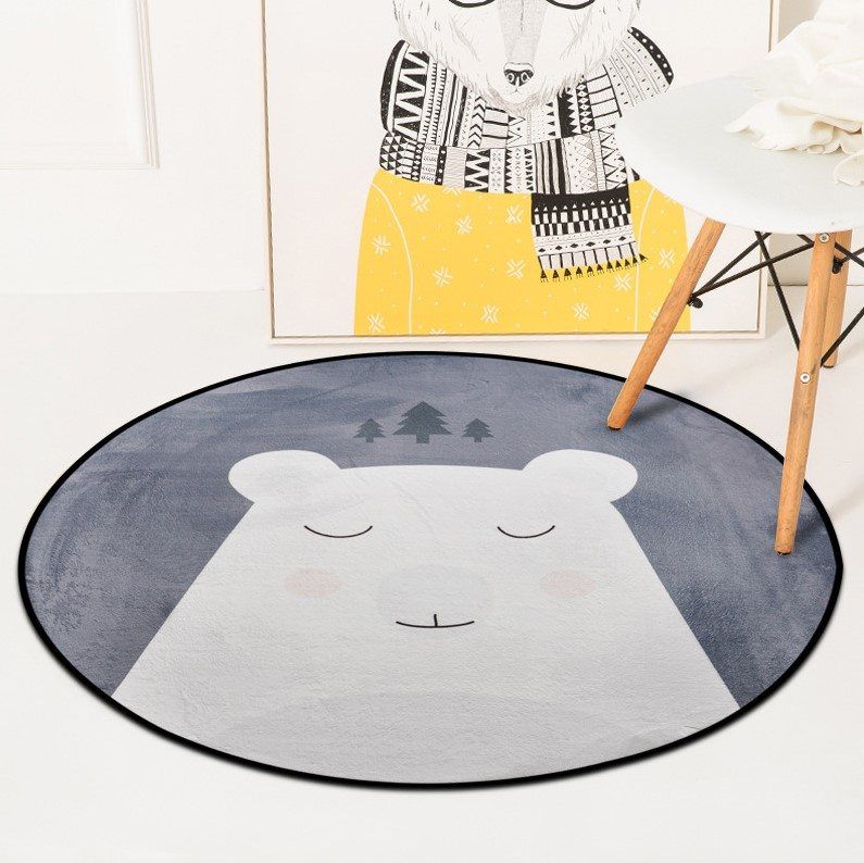 Polar Bear Round Carpet
