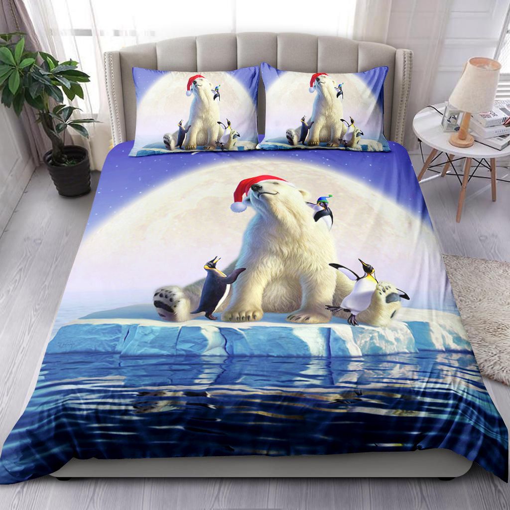Polar Bear Greeting Season Bedding Set