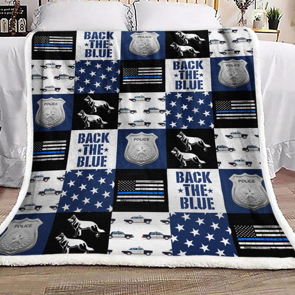 Police Sherpa Fleece Blanket