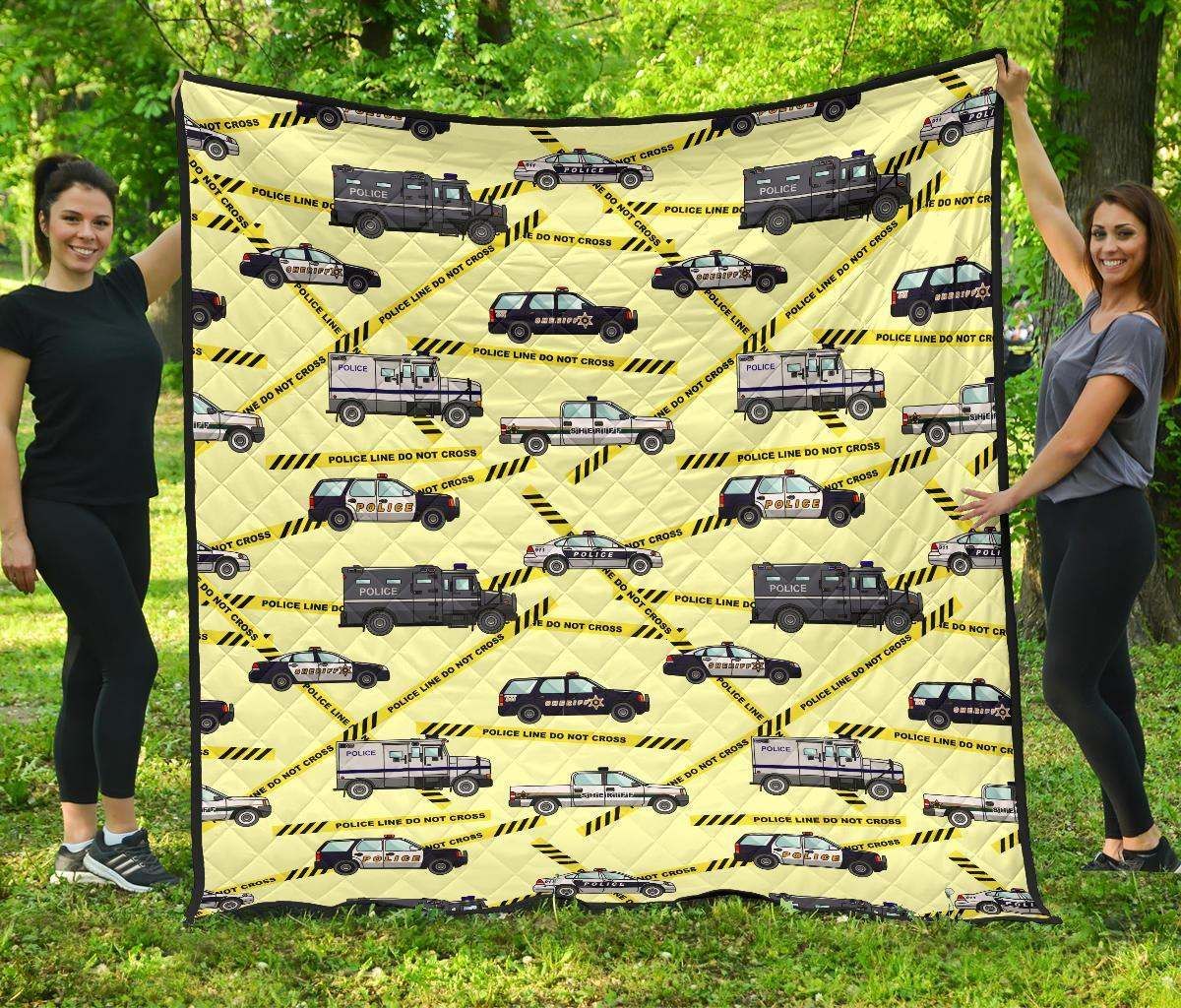 Police Car CL12100543MDQ Quilt Blanket
