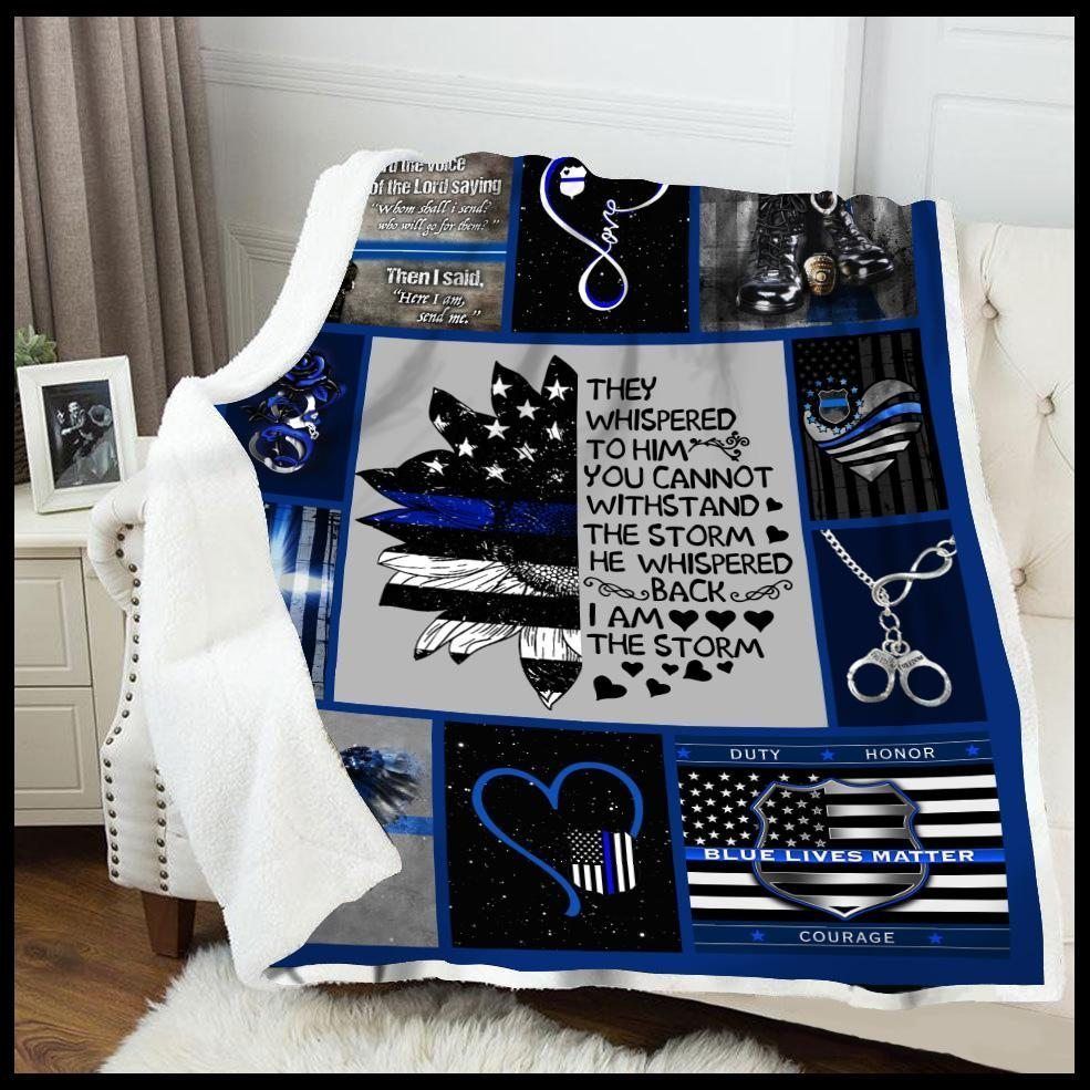 Police Sherpa Fleece Blanket