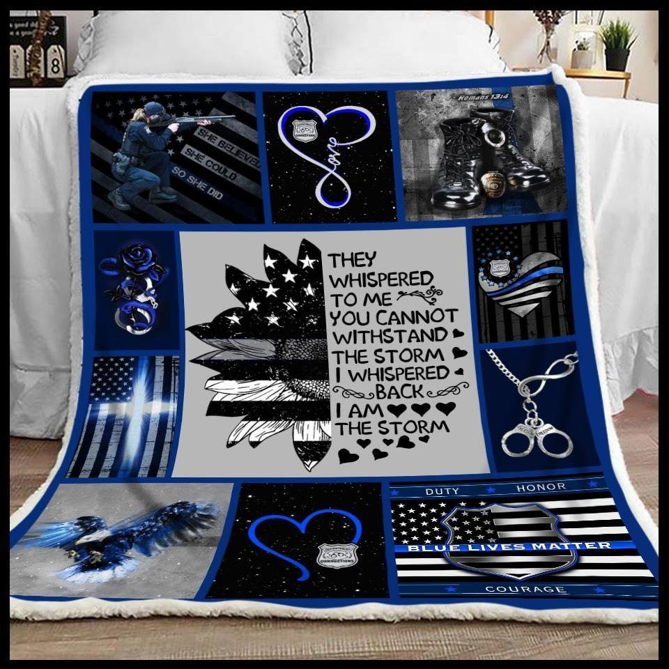 Police Sherpa Fleece Blanket