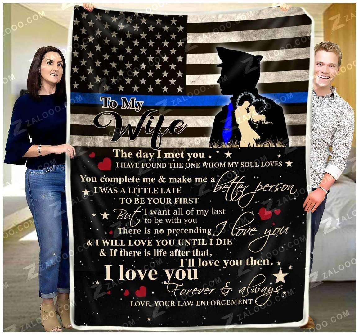 Police Sherpa Fleece Blanket