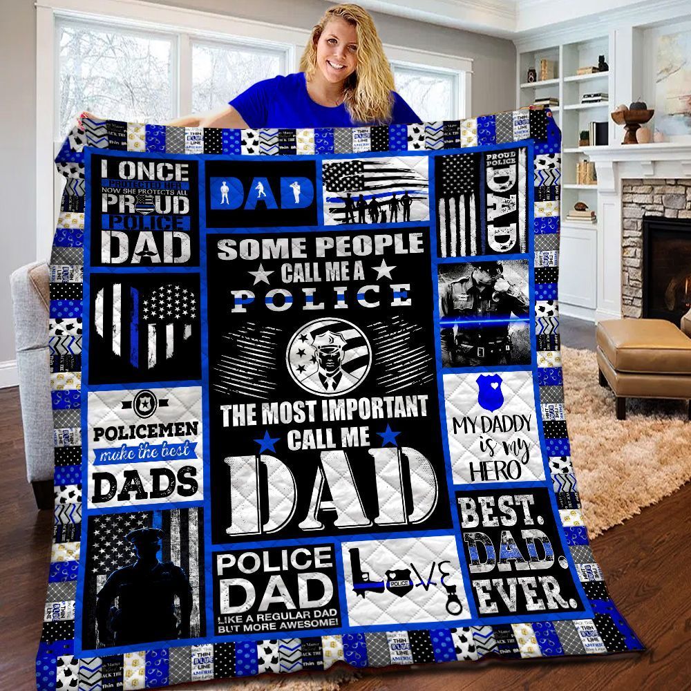 Police Dad Quilt Blanket BBB090513NB