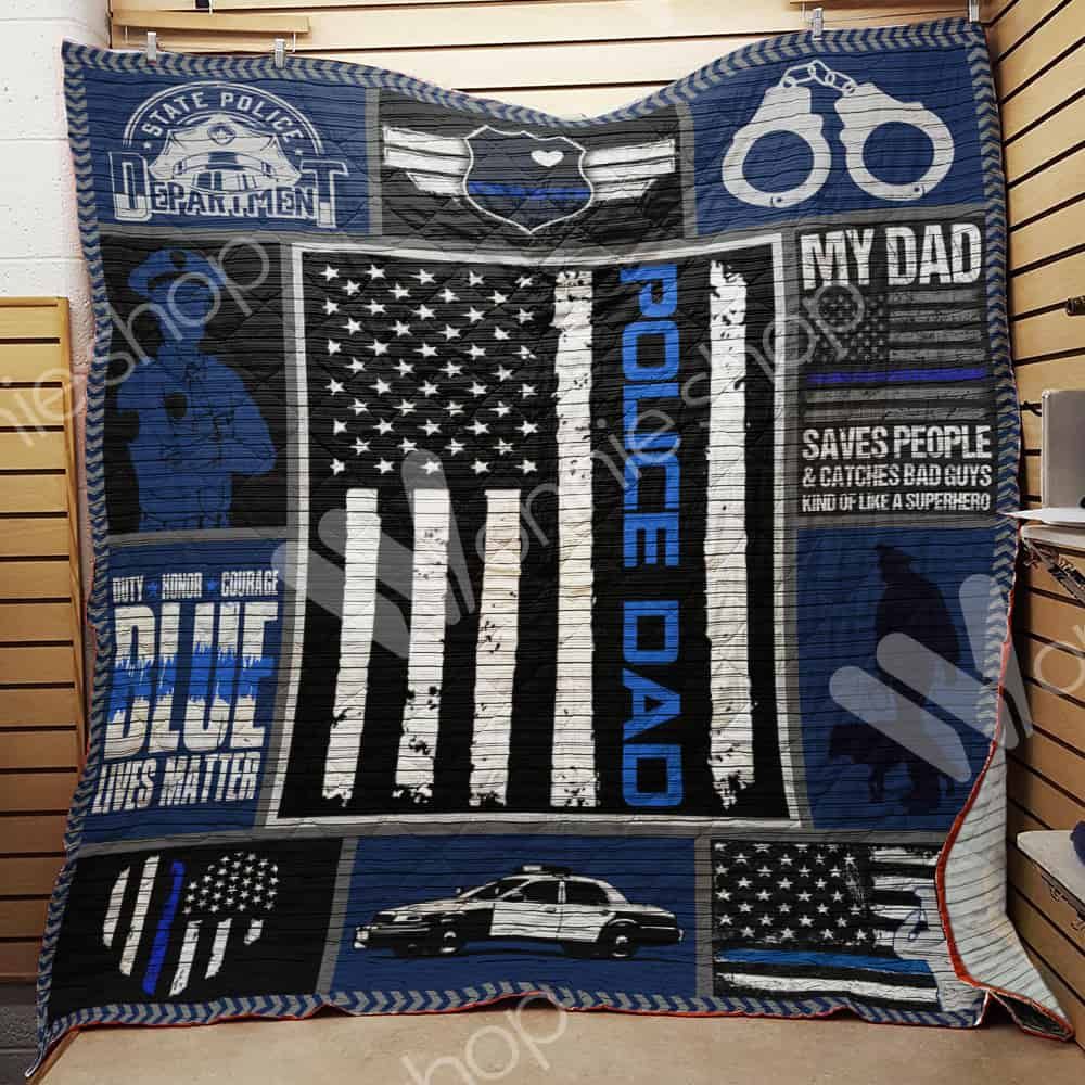 Police Dad Quilt Blanket DHC110275TD