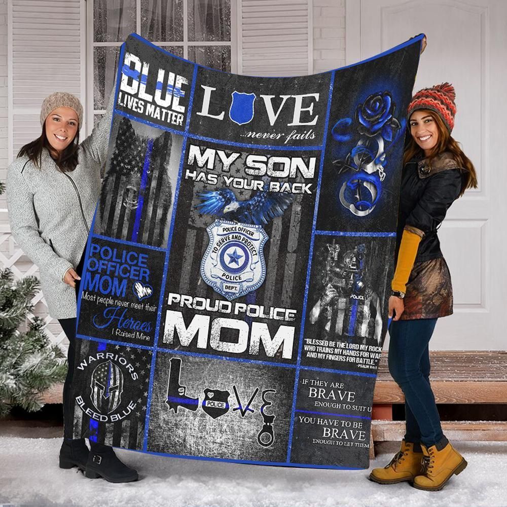 Police Sherpa Fleece Blanket