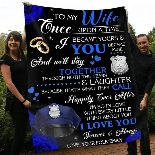 Police Happily Ever After Sherpa Fleece Blanket