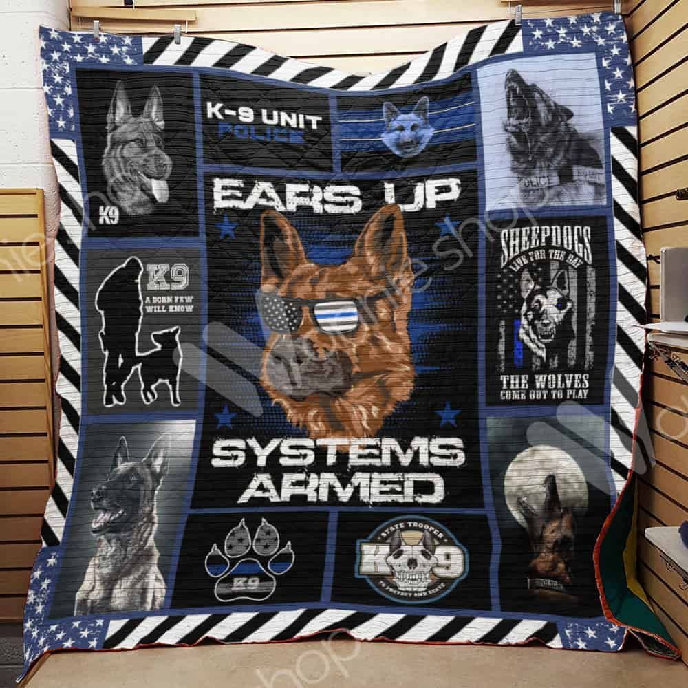 Police K9 Dog Quilt Blanket DHC1102856TD
