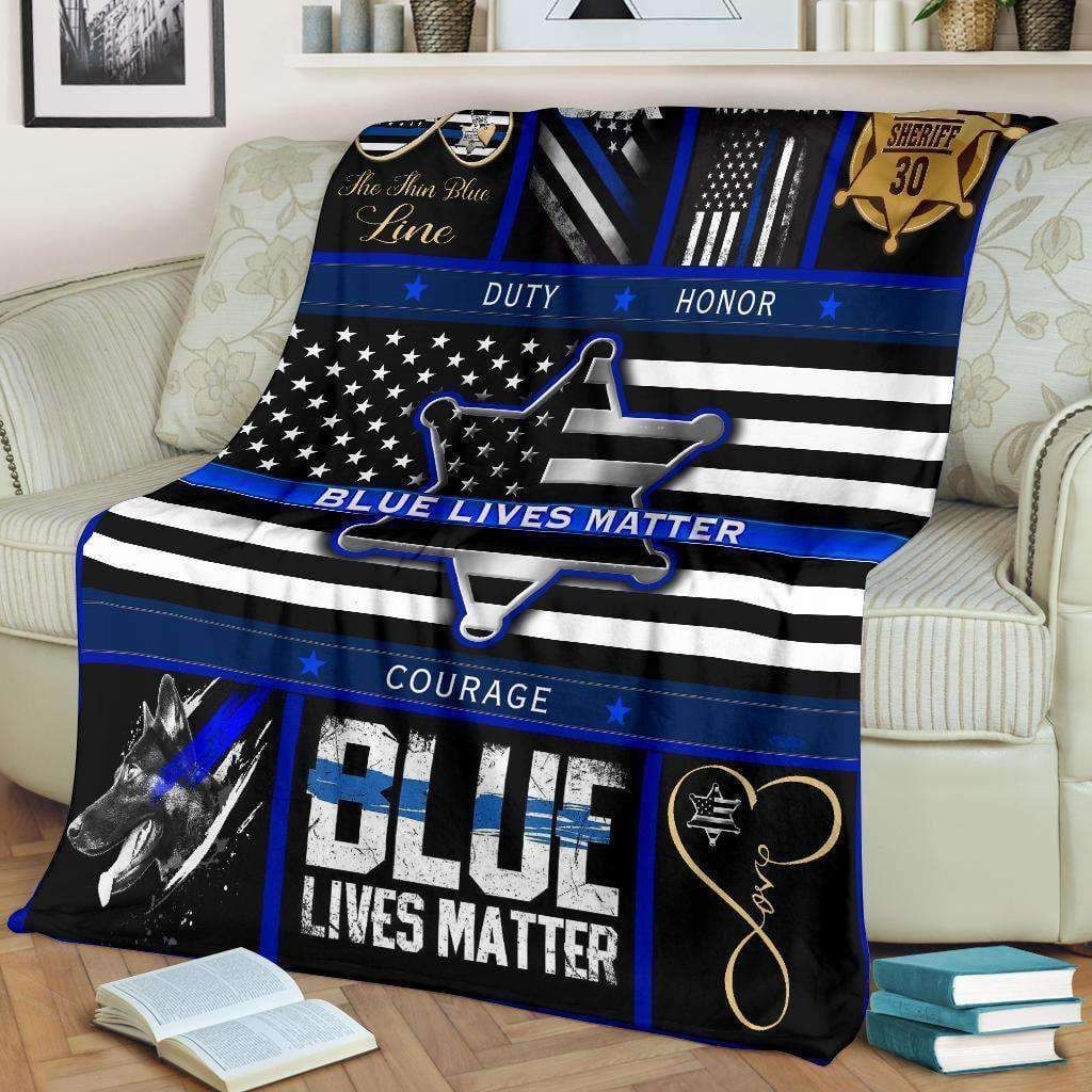 Police Fleece Blanket